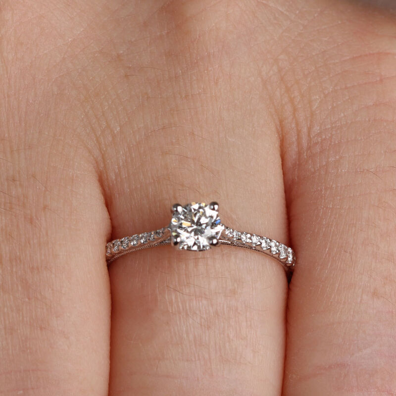 Diamond Engagement Ring 14K image number 3