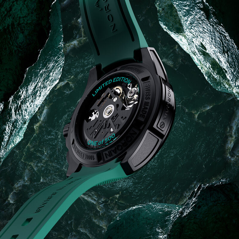 NORQAIN Independence Skeleton Chrono Green Dial Watch, 42mm image number 2