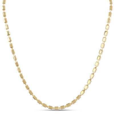 Toscano 18-Inch Cubic Necklace, 14K Yellow Gold