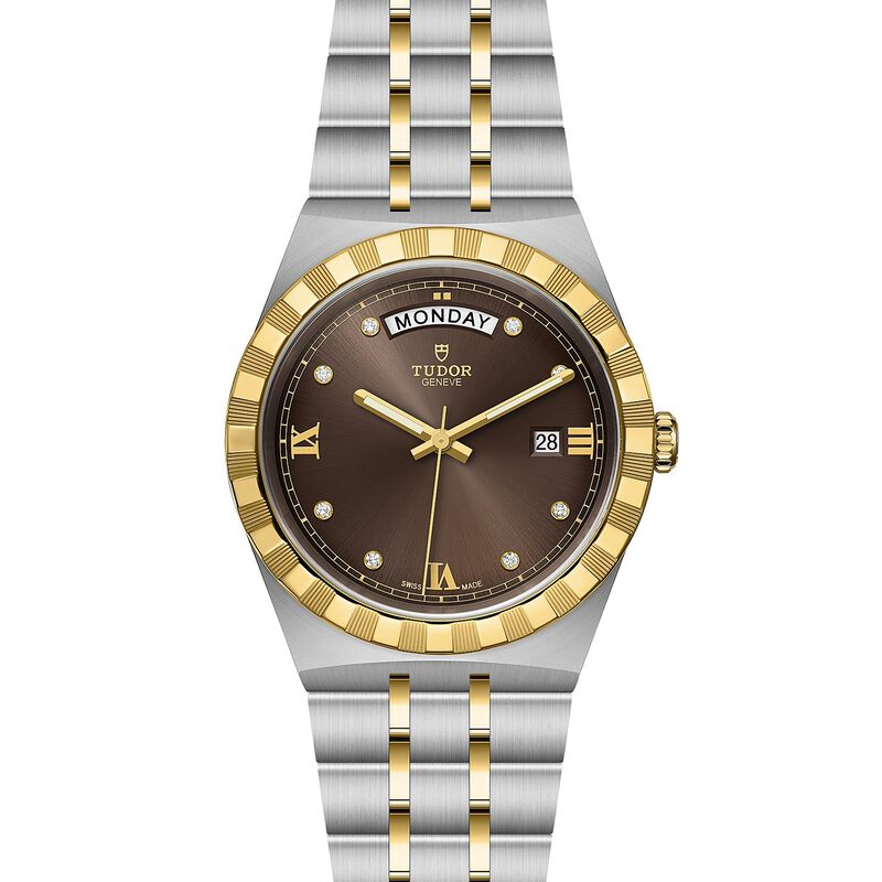 TUDOR Royal Watch Chocolate Brown with Diamond Set Dial, 41mm image number 1