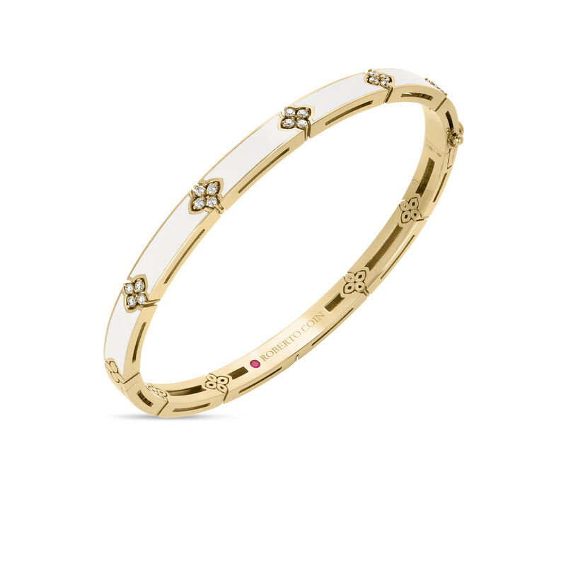 Roberto Coin 18K Yellow Gold Love In Verona Diamond And Enamel Bangle image number 0