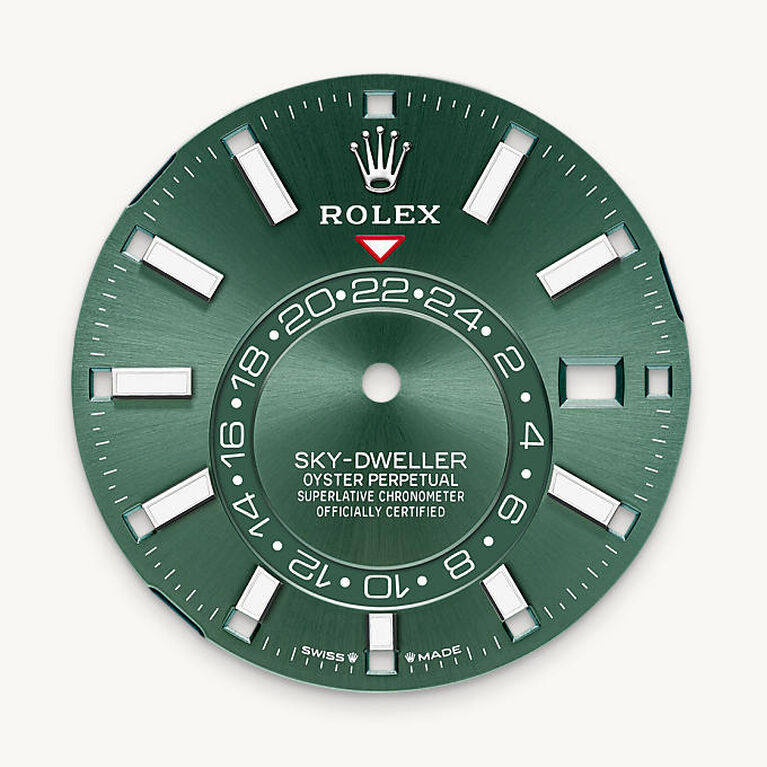 rolex sky-dweller in white rolesor - combination of oystersteel and white gold, m336934-0001 - mint green dial - ben bridge