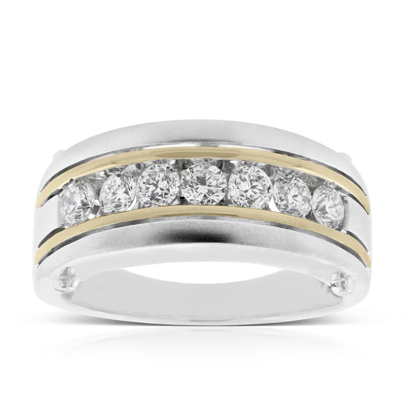 Men's Two-Tone Diamond Ring 14K image number 0
