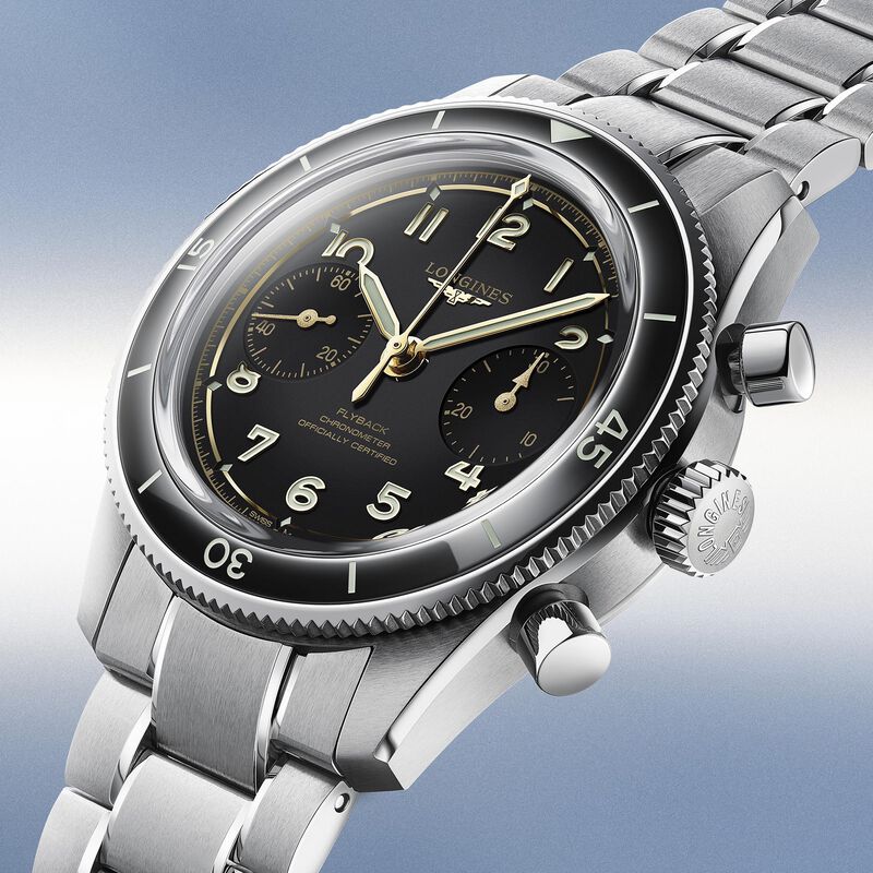 Longines Spirit Pilot Flyback Black Dial Watch, 39.5mm image number 1