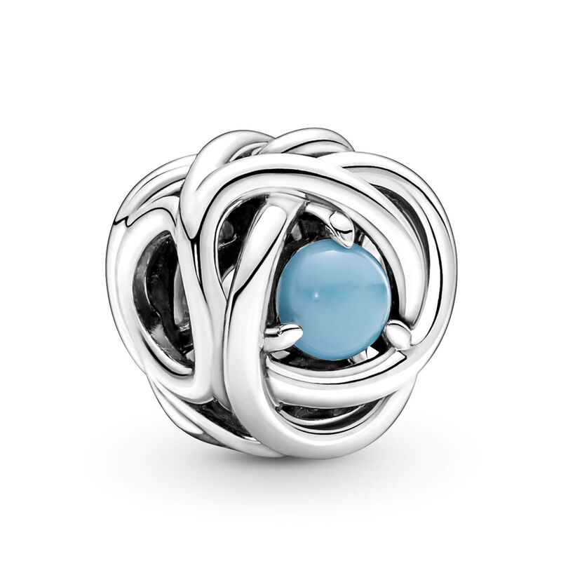 Pandora Turquoise Blue Crystal Eternity Circle Charm image number 0