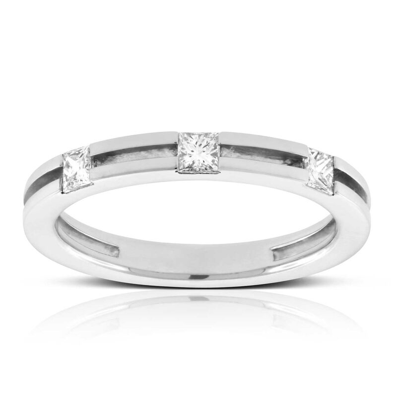 Men's Square Cut Diamond Wedding Ring 14K image number 0
