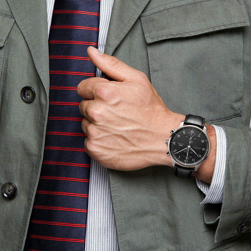 IWC Portugieser Chronograph Black Dial Watch, 41mm image number 4