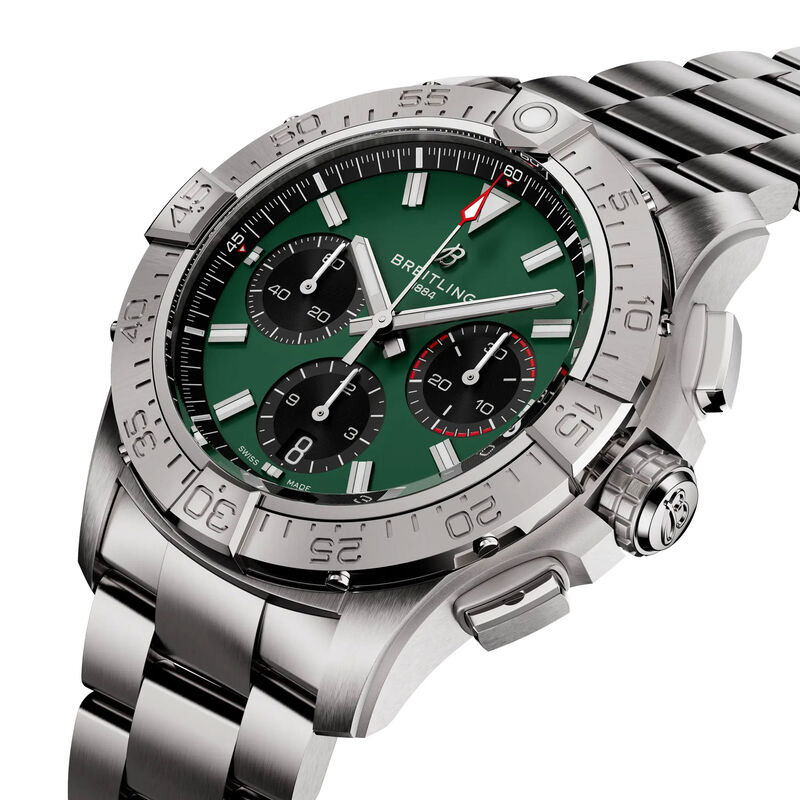 Breitling Avenger BO1 Chronograph Green Dial Stainless Steel Bracelet, 42 mm image number 1