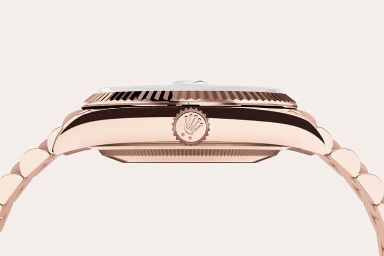 rolex day-date in 18 ct everose gold, m128235-0009 - 18 ct everose gold - ben bridge
