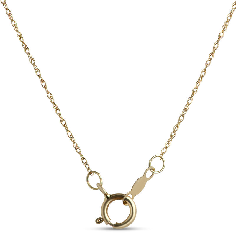 Pear Shaped Blue Topaz Pendant Necklace with Diamond Accents, 1/10 Carat Total Weight, 14K Yellow Gold image number 3