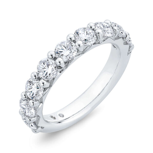 Bella Ponte French Pave Diamond and Platinum Bridal Ring, 2 ctw