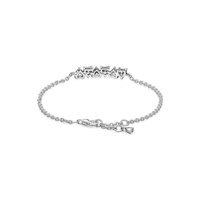 Pandora Sparkling Endless Hearts Chain Bracelet image number 1