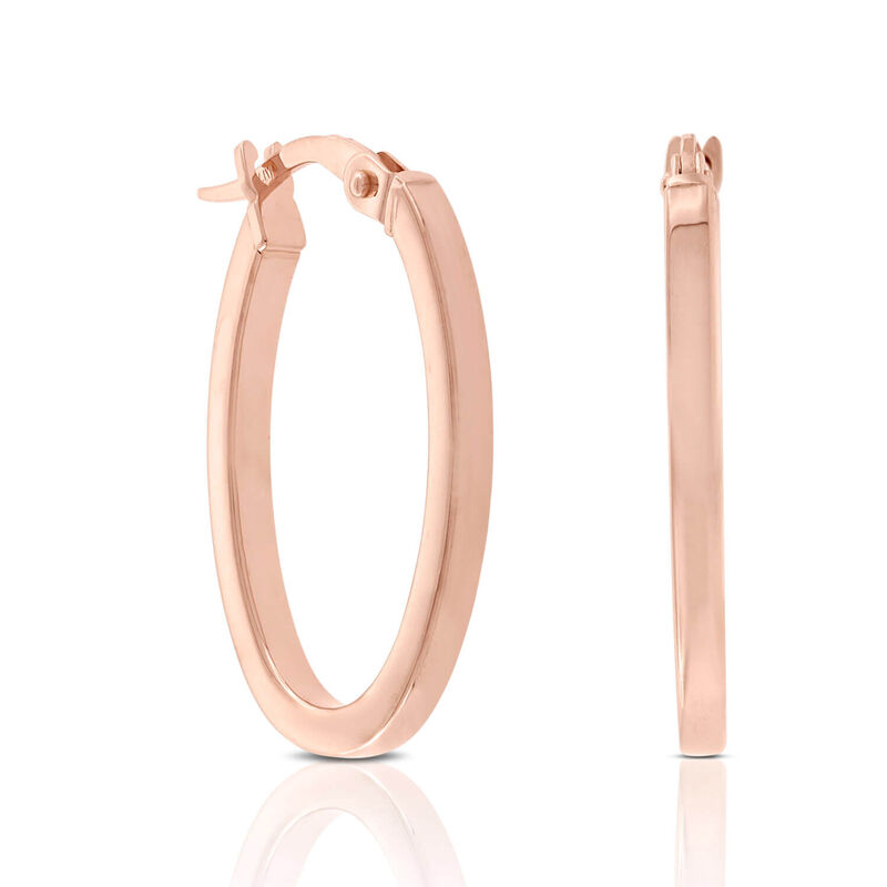 Rose Gold Roberto Coin Perfect Gold Hoop Earrings 18K image number 0