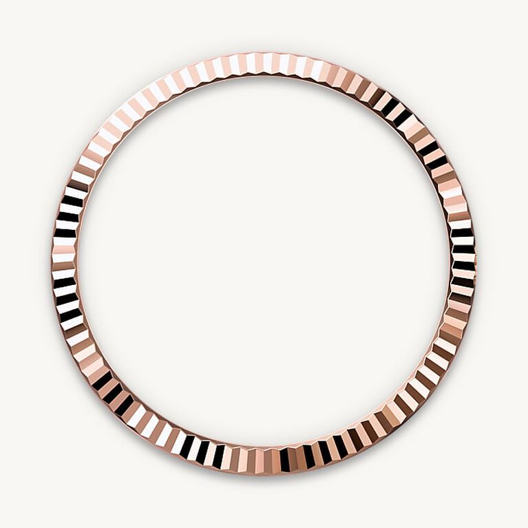 rolex datejust in everose rolesor - combination of oystersteel and everose gold, m126231-0020 - fluted bezel - ben bridge