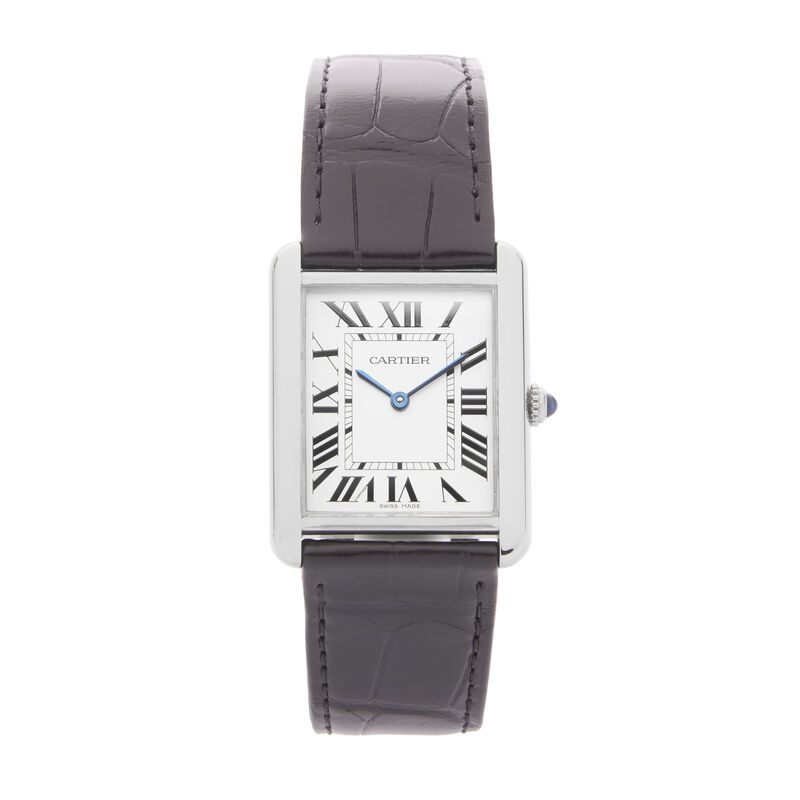Pre-Owned Cartier Tank Solo Watch White Dial, 34.8mm x 27.4mm image number 0
