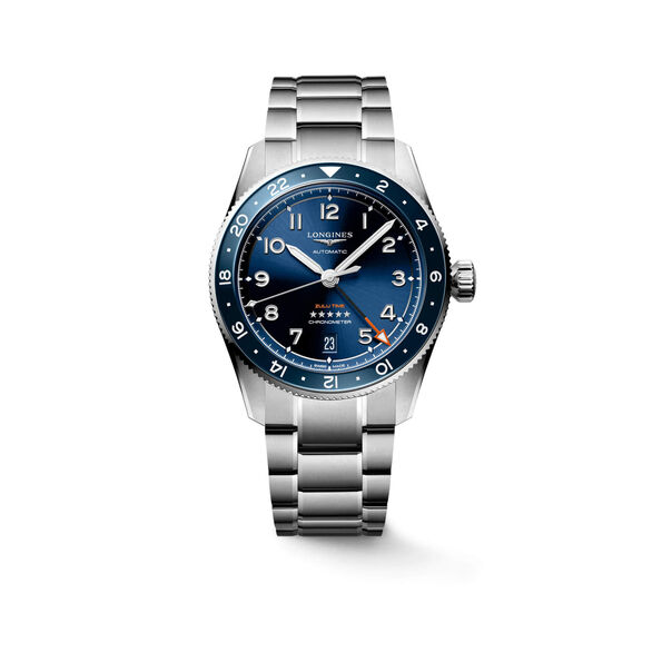 Longines Spirit Chronometer Watch Blue Dial Steel Bracelet, 39mm