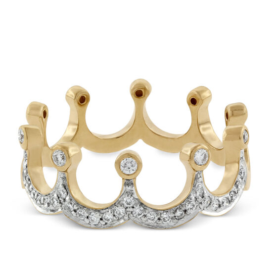 Diamond Crown Ring 14K