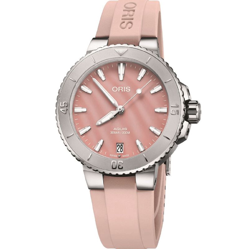 Oris Aquis Date Watch Pink Dial, 36.5mm image number 0