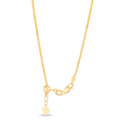 Classic 22-Inch Wheat Chain Necklace, 14K Yellow Gold