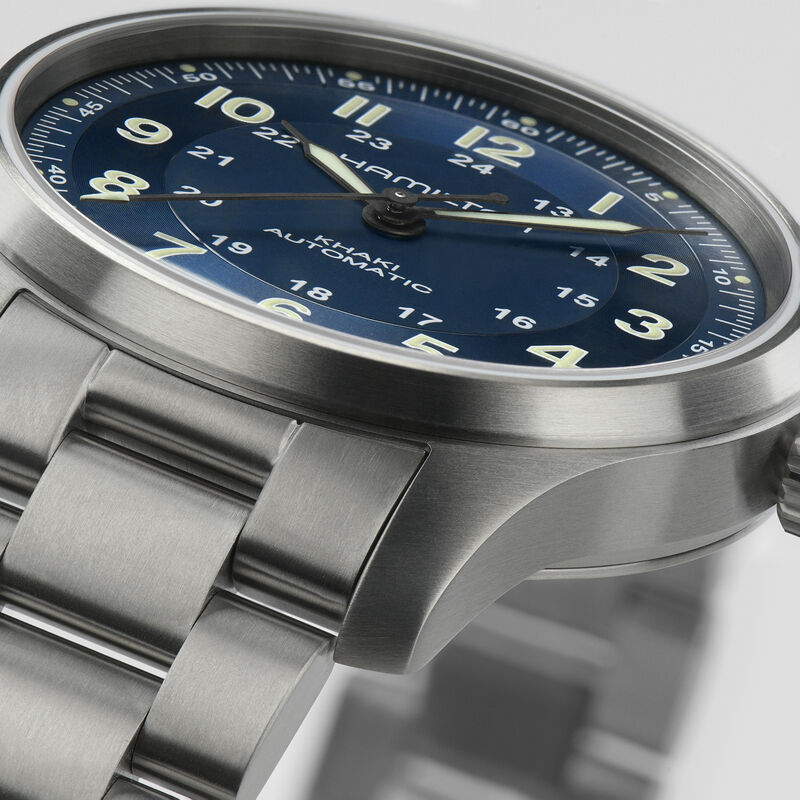 Hamilton Khaki Field Titanium Auto Blue Dial Watch, 42mm image number 3