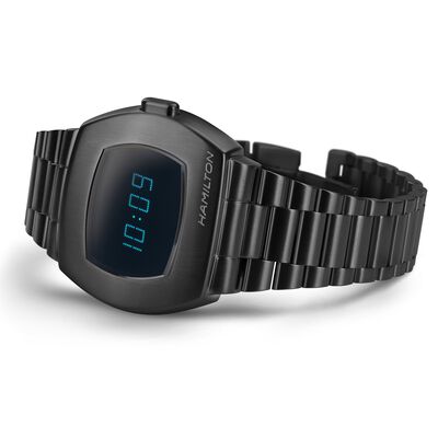 Hamilton American Classic PSR Digital Quartz Black Dial Watch, 41mm x 35mm