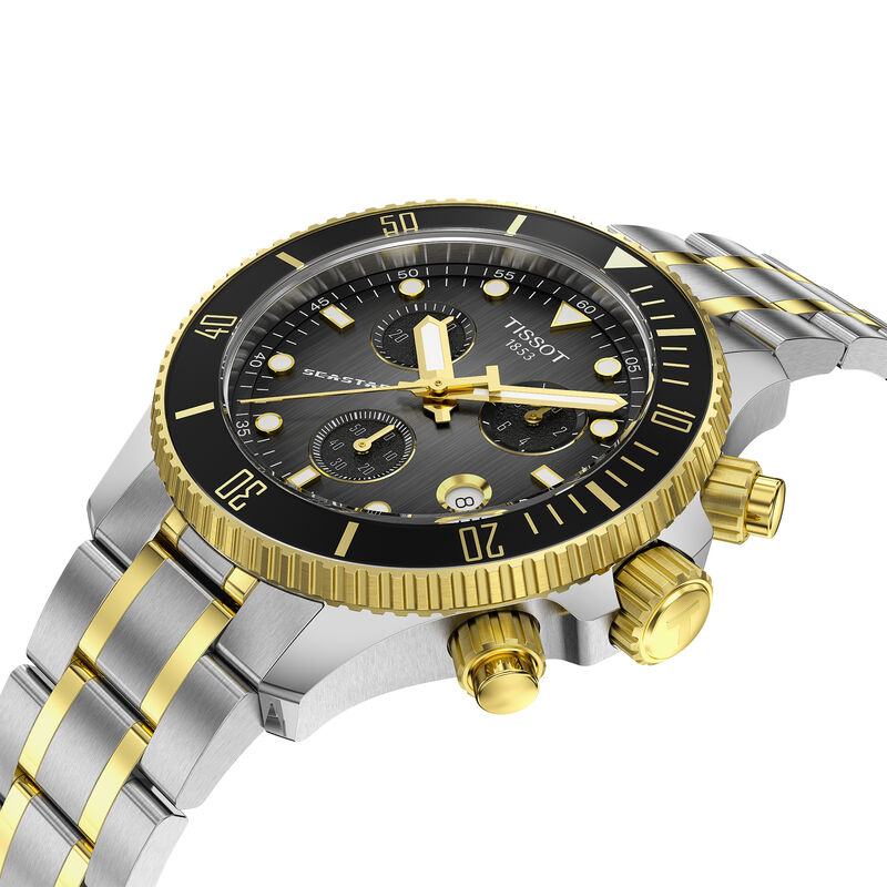 TISSOT Seastar Gradient Gray Dial Watch, 38mm image number 3