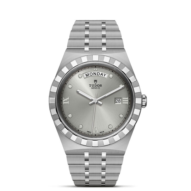 TUDOR Royal Watch Silver Diamond Dial, 41mm image number 0