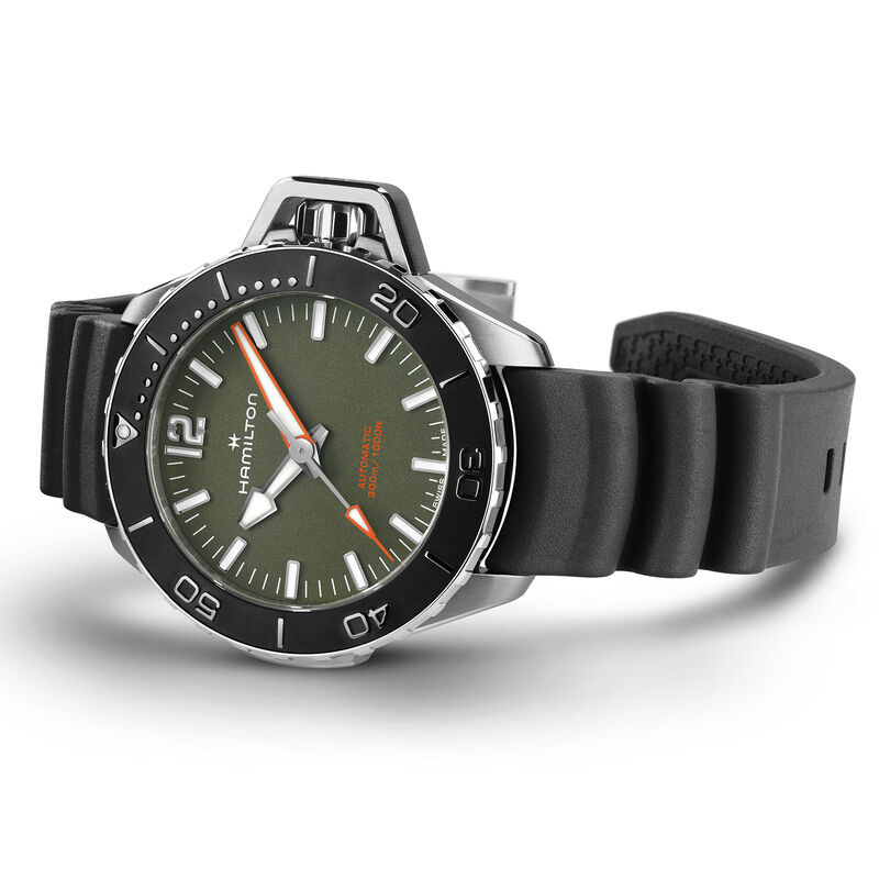 Hamilton Khaki Navy Frogman Auto Green Dial Watch, 41mm image number 1