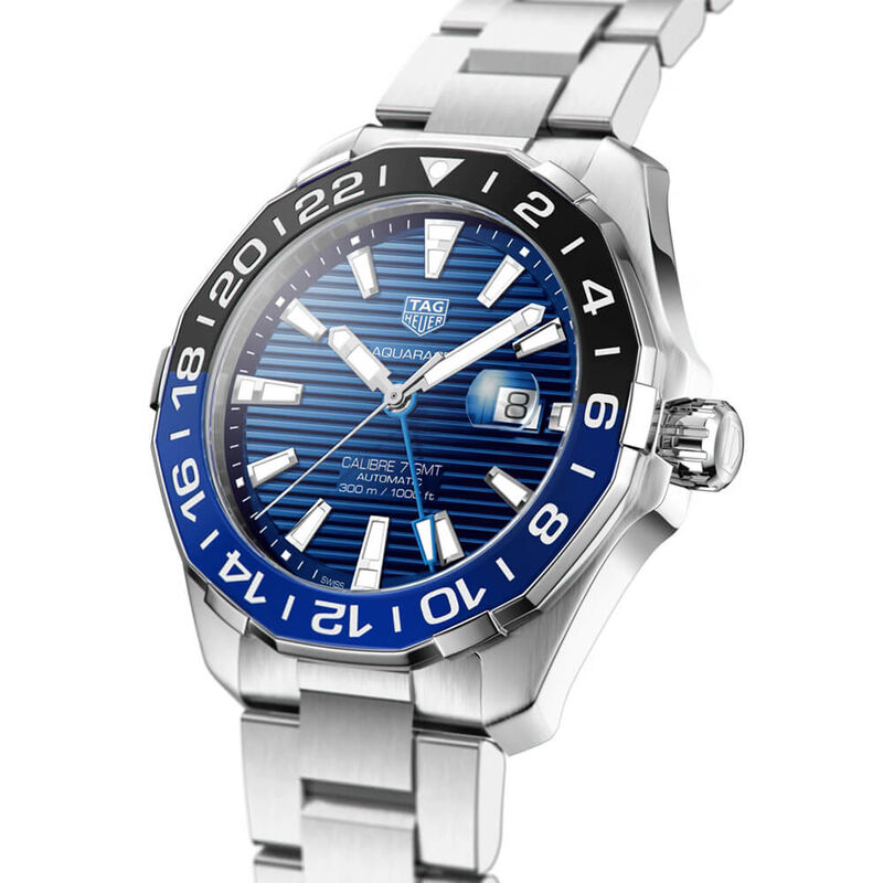 TAG Heuer Aquaracer Calibre 7 GMT Automatic Mens Blue Steel Watch image number 2