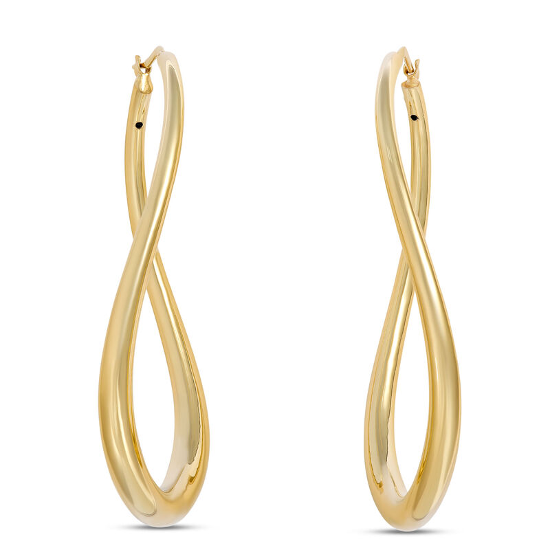 Toscano Large Oval Hoops, 14K Yellow Gold image number 0