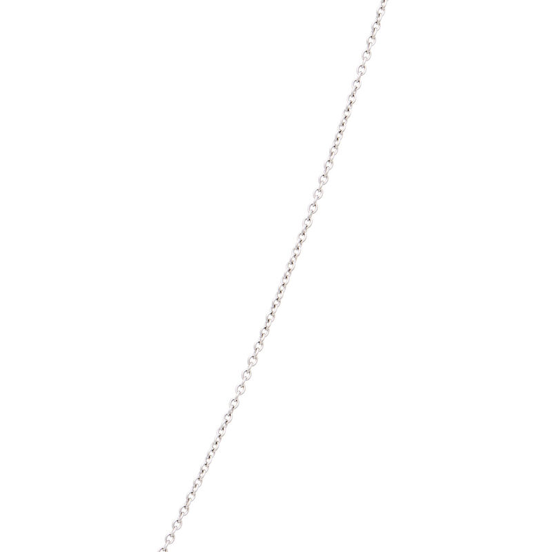 Double Loop Black and White Diamond Necklace, ⅓ Carat, 14K White Gold image number 4
