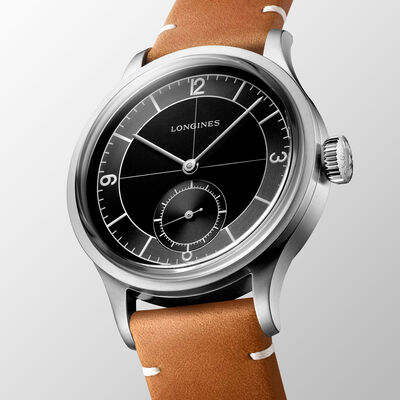 Longines Sector Dial Black Dial Watch, 38.5mm
