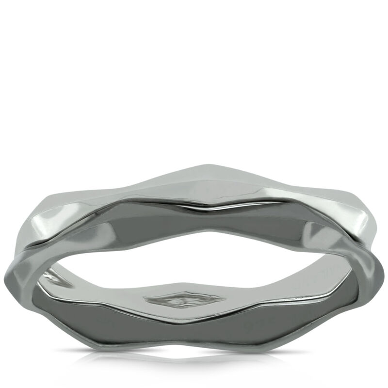 Lisa Bridge Silver &  Black Rhodium Ring Set image number 0