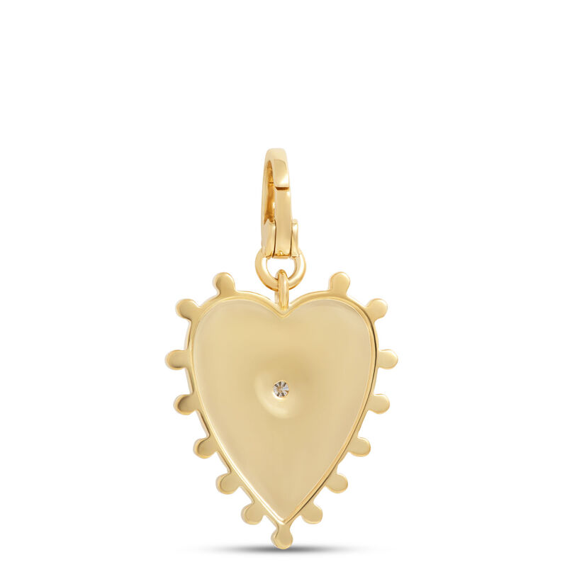 Heart Charm with Beaded Edge, 14K Yellow Gold image number 1
