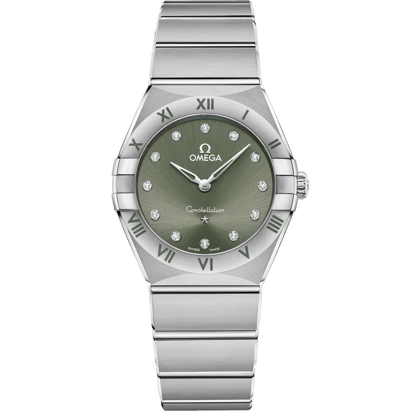 OMEGA Constellation Steel Diamonds Green Dial Watch, 28mm image number 0