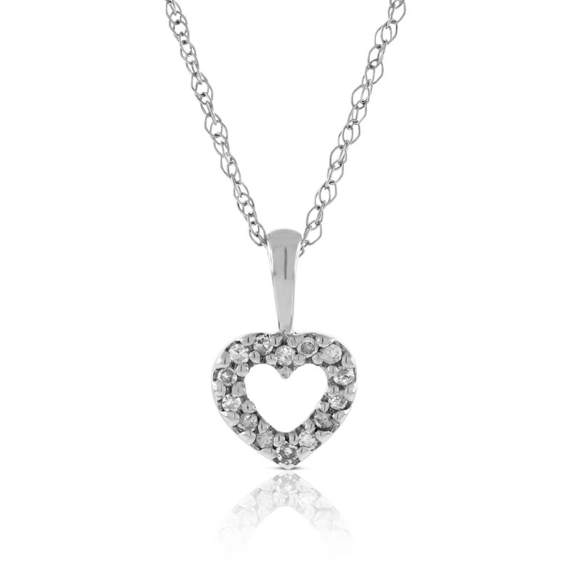 Baby Diamond Heart Necklace 14K image number 0