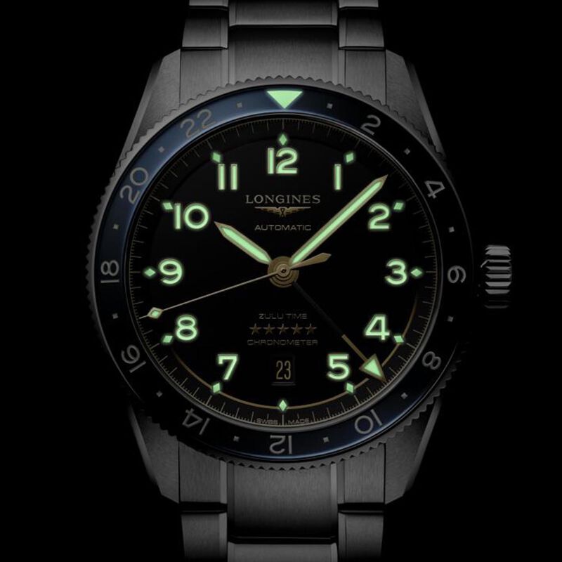 Longines Spirit Zulu Time Anthracite Dial Watch, 42mm image number 6