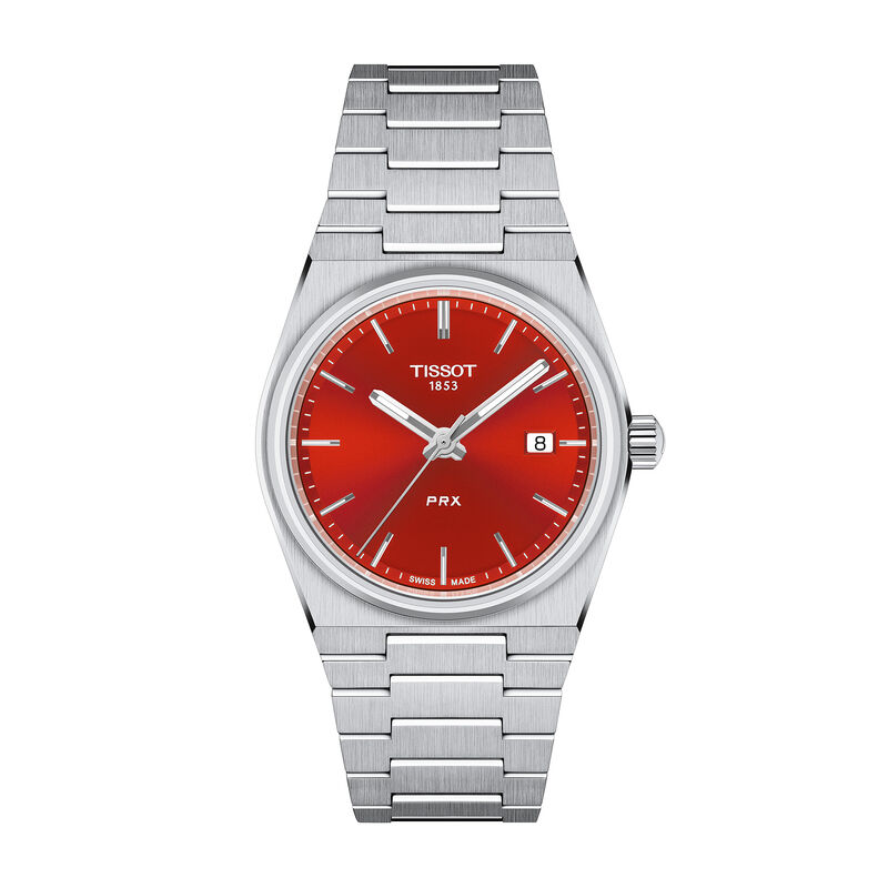 TISSOT PRX Red Dial Watch, 35mm image number 0
