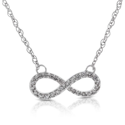 Diamond Infinity Necklace 14K