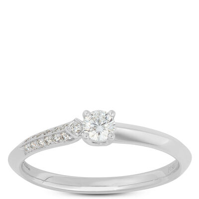 Jade Trau for Ben Bridge Signature Diamond Ring in Platinum