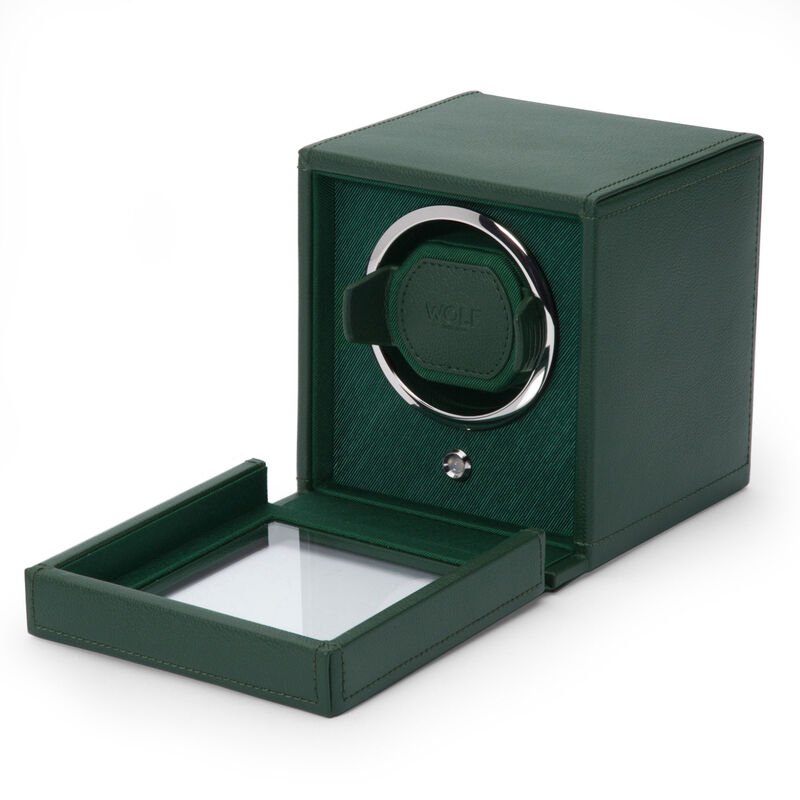 WOLF Cub Single Watch Winder With Green Cover image number 0