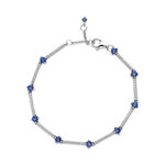 Pandora Sparkling Pavé CZ Bars & Blue Crystal Bracelet