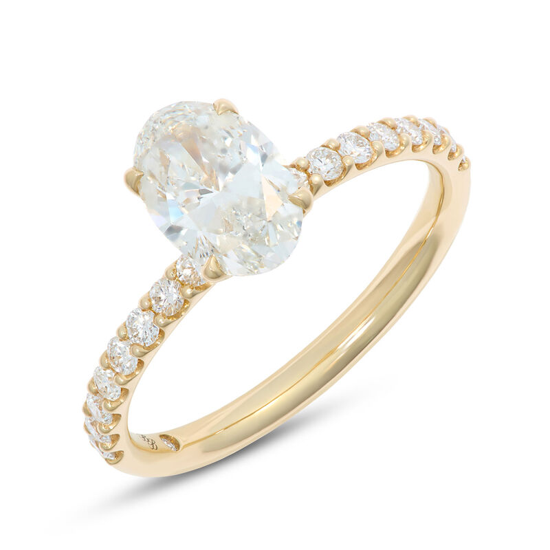 Bella Ponte Oval Diamond Engagement Ring, 18K Yellow Gold image number 0