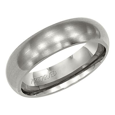 TRITON Comfort Fit Brush Finish Tungsten Band, 6MM