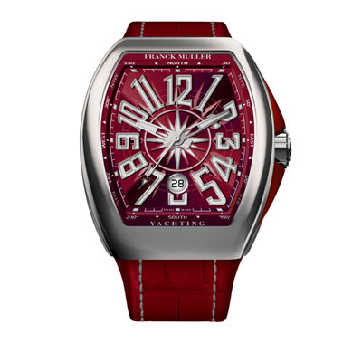 Franck Muller Vanguard Yachting Red Dial Watch, 42.5mm x 52.7mm
