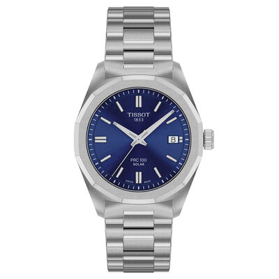 TISSOT PRC 100 Solar Blue Dial Watch, 34mm