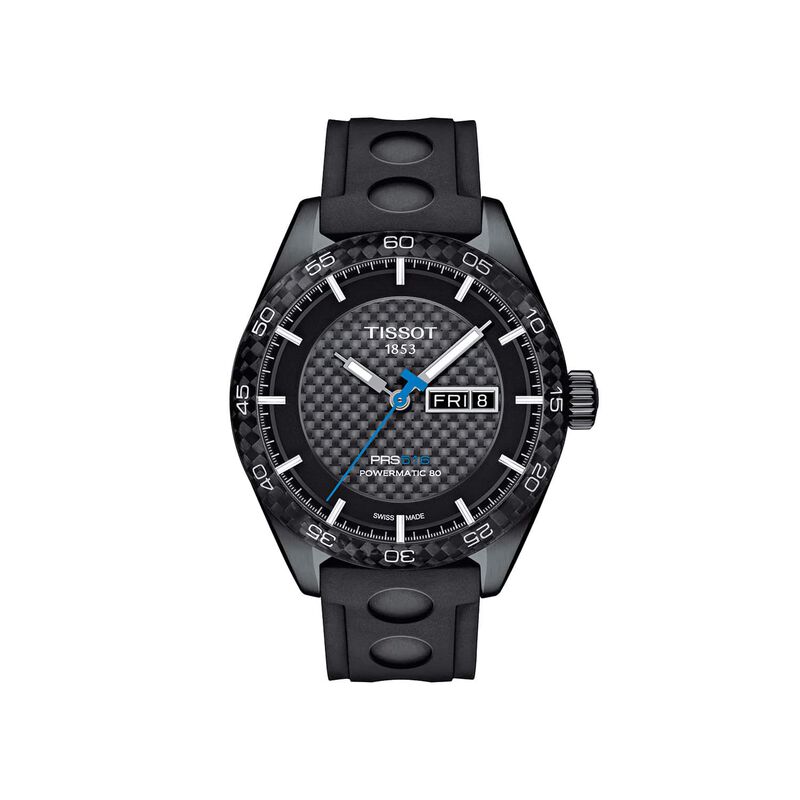 Tissot PRS 516 Powermatic 80 Black Carbon Black PVD Watch, 42mm image number 0