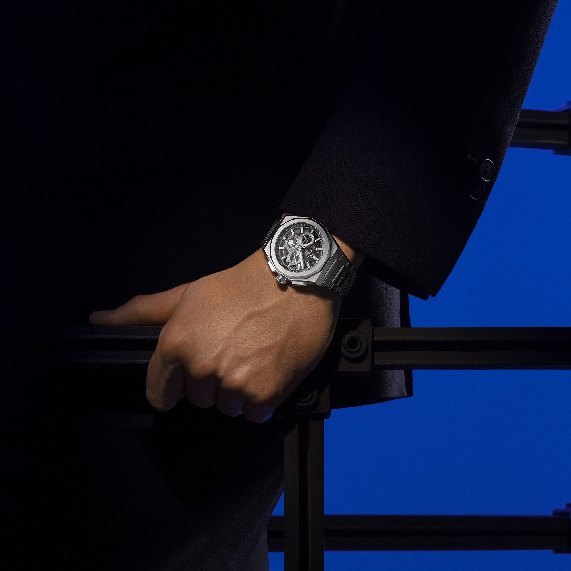 Zenith Defy Skyline Chronograph Skeleton Black Dial Watch, 42mm