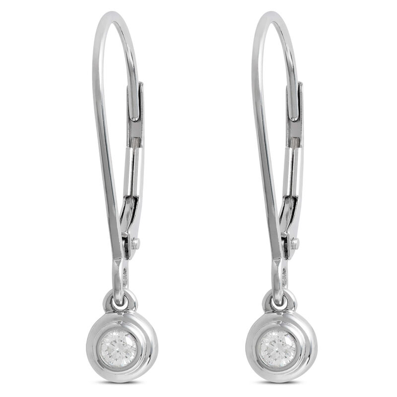 Bezel Set Diamond Earrings 14K, 1/10 ctw. image number 1