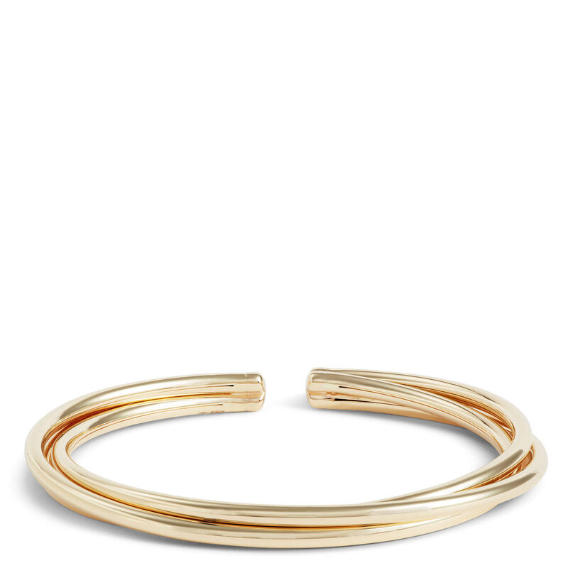 Toscano Twisted Wire Flexy Cuff Bracelet, 14K Yellow Gold image number 0